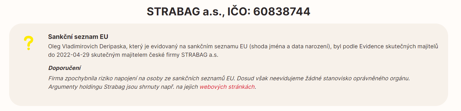 Strabag vs. Sankce.Datlab.eu